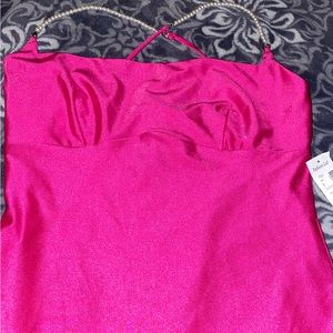 Fuchsia pink top with beads on the back never worn new with tag
